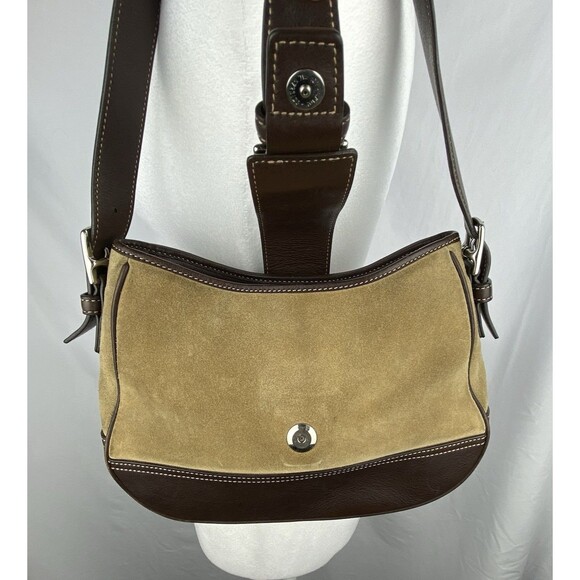 COACH Vintage Y2K Suede Leather Hampton Luxury Designer Hobo Shoulder Bag 7589 - Picture 3 of 15